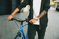 Teen with tattoos