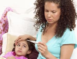 Parent with sick child