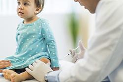 Baby getting a shot